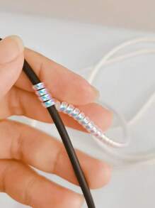 1.4M Flower Shaped Charging Cable Protector Coil Spring Cord, Flexible Protection For Phone/Computer Charging Cables, Compatible With Apple & Smartphones - White - View 2