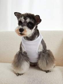 PETSIN 1入組卡通熊貓印花寵物背心適用於狗狗和貓適合夏天