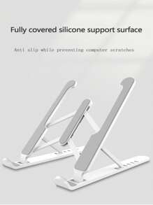 1入組鋁合金便攜可調節筆記本電腦冷卻架 - 白色 - 查看 3