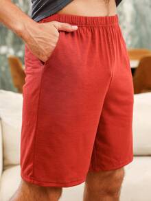 Men Letter Graphic PJ Set / Pajama Set - Multicolor - View 5