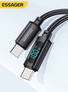Cáp USB Type-C Essager PD 100W Sang USB C 7A Cáp Dữ Liệu Sạc Nhanh - màu đen - Xem 2