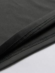 Manfinity Homme 男士字母圖案T恤 - 灰色 - 查看 4