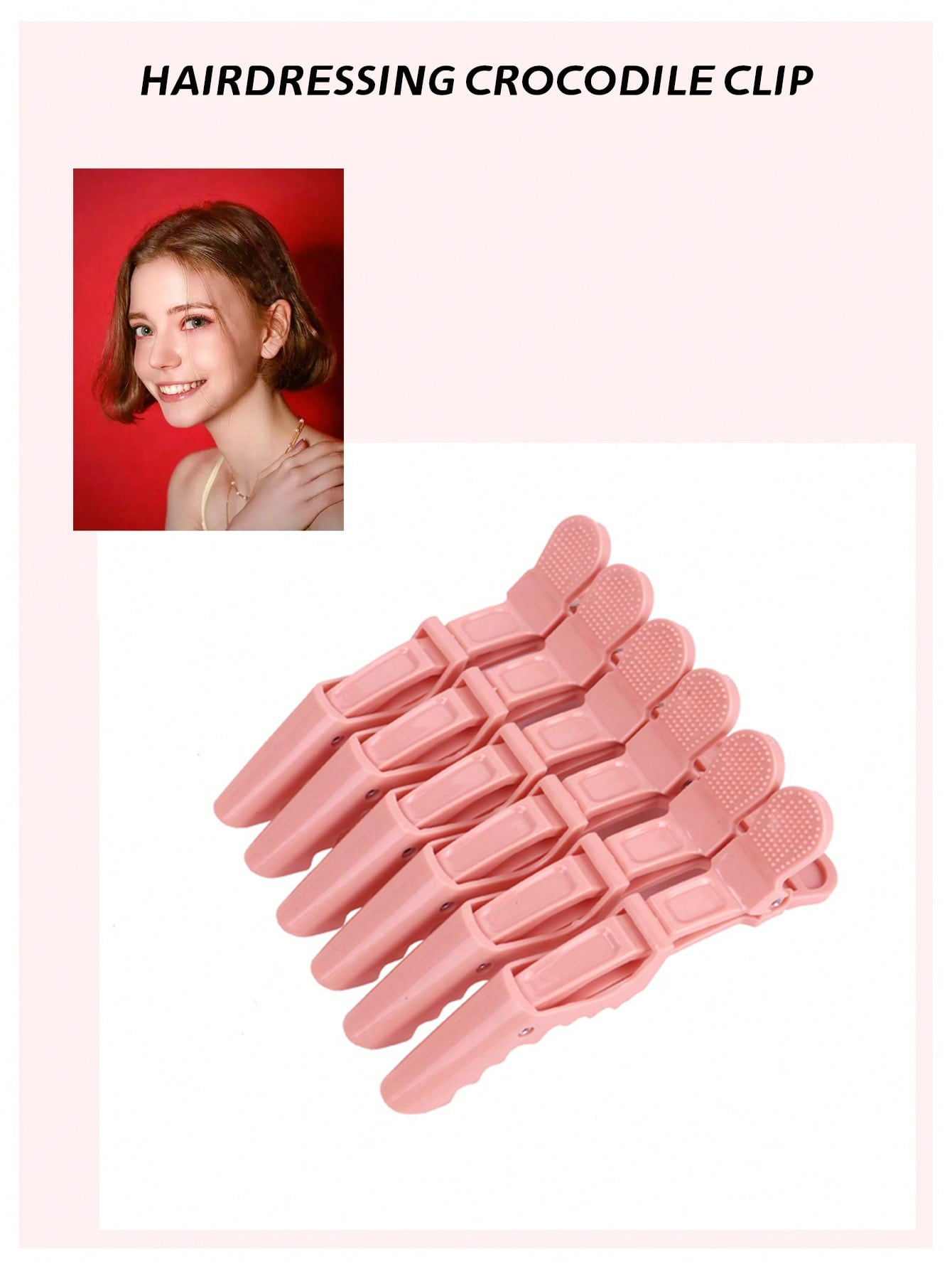 Salon Hair Sectioning Crocodile Hair Clips, 6pcs Abs Material Fashionable Crocodile-shaped Hair Claws For Hairdressing