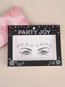 Party Joy 1 Bạc-Trắng Nhiều Màu 3D Đá Quý Nhân Tạo Mặt Miếng Dán Kính Cường Lực Cho Tiệc Tự Làm Trang Điểm Trang Trí - Nhiều màu - Xem 2
