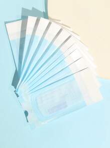 10入組美甲工具一次性消毒袋和帶砂條儲物袋鋼製推桿