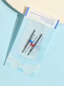 10入組美甲工具一次性消毒袋和帶砂條儲物袋鋼製推桿