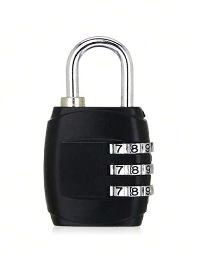 1pc Password Protection Anti-Theft Combination Padlock With 3 Digits, For School, Gym, Sports Locker Travel Essentials Portable For Dorm School Supplies For Travel Backpack Travel Bag Luggage Suitcase Travel Gear Gym Equipment