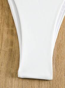 Đáy Bikini Nữ Nhẫn màu trơn - trắng - Xem 4