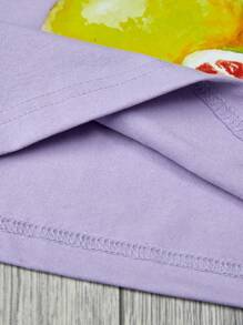 RueChic Tricou cu imprimeu cu fructe pentru fete