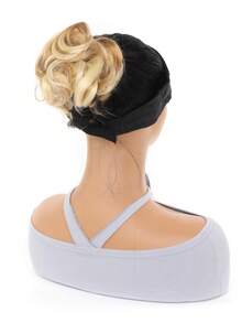 Short Curly Ponytail Synthetic Hair Extension With Claw - Multicolor - View 4