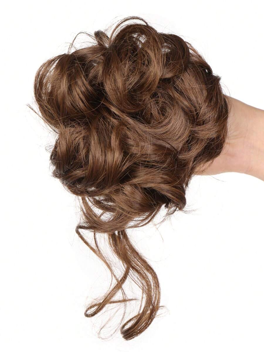 Phần mở rộng tóc tổng hợp xoăn đuôi ngựa với móng vuốt - màu nâu - Xem 1