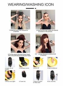 Peruca Sintética Fabulosa de Festival de Música de Férias, Vinho Tinto, Cabelo Liso Reto com Franja de 26 Polegadas, Luz Vermelha, Para Meninas e Mulheres, Uso Diário, Festa, Férias, Feriados, Natural, Sexy, Romântica, Elegante, Glamorosa, Natural, Casual, Simples, Halloween, Natal, Presente, Cosplay, Resistente ao Calor