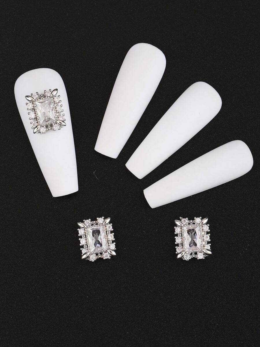 3入組3D寶石美甲飾品 - 銀色 - 查看 1