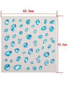 1sheet New Blue 3D Soft Gel Nail Art Sticker - Multicolor - View 2