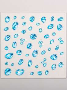 1sheet New Blue 3D Soft Gel Nail Art Sticker - Multicolor - View 3