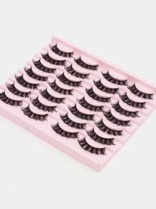 14 cặp lông mi DD Curl Natural Faux Mink Eyelash Công cụ trang điểm lông mi - màu đen - Xem 5