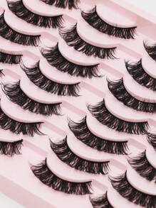 14 cặp lông mi DD Curl Natural Faux Mink Eyelash Công cụ trang điểm lông mi - màu đen - Xem 6