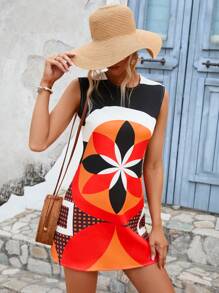 Aveloria Geo Print Tank Dress