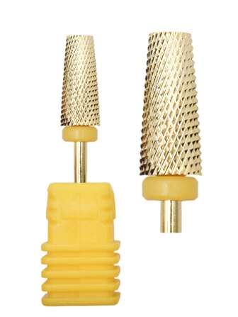 Easy Nail 1pc Gold-Plated Umbrella Shaped Fine Teeth Tungsten Steel Nail Art Polish Head