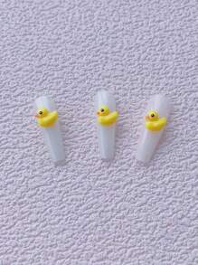 20 件树脂材质可爱小黄鸭美甲装饰 DIY 指甲饰物指甲宝石美甲用品指甲 - 彩色 - 查看 3