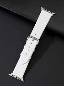 1入組白色超薄和超柔軟PU皮革錶帶適用於Apple WatchUltra/SE/8/7/6/5/4/3/2/138/40/41/42/44/45/49mm - 白色 - 查看 3