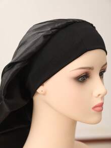 Mũ trùm đầu bằng vải satin, mũ trùm đầu bằng lụa, mũ trùm đầu cỡ lớn khi ngủ, mũ trùm đầu bằng vải satin, dây buộc co giãn dành cho nữ, trở lại trường, vật dụng thiết yếu khi đi du lịch, phụ kiện tóc cho nữ, lược chải ngược, phụ kiện cắt tóc, máy sấy tóc, tóc, thợ cắt tóc, dụng cụ làm tóc, sản phẩm chăm sóc tóc, lược chải cạnh, phụ kiện cắt tóc, máy sấy tóc, đồ dùng cho tóc, keo xịt tóc, sản phẩm cho tóc xoăn - màu đen - Xem 3