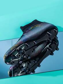 Men Graphic Lace Up Sneakers, Sporty Outdoor Aqua Socks - Black - View 16