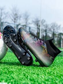 Men Graphic Lace Up Sneakers, Sporty Outdoor Aqua Socks - Black - View 17