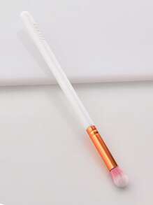 GUJHUI 1pc White Small Eyeshadow Makeup Brush - White - View 1