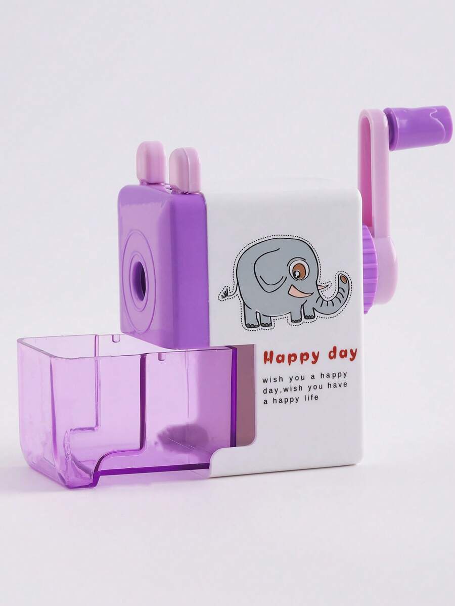 1入組卡通大象樣式卷筆刀 - 紫色 - 查看 1