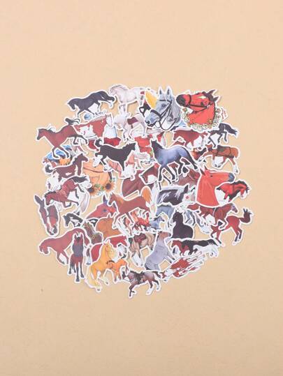 50pcs Horse Pattern Sticker