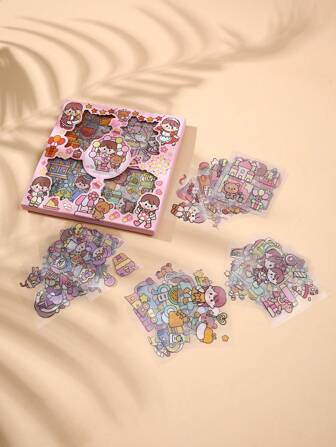 100入組卡通圖案貼紙