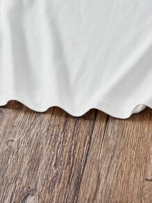 RueChic 青少年女孩字母圖案T恤 - 白色 - 查看 3