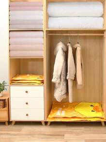 1 Túi Hút Chân Không PE, Vịt Dễ Thương & Chữ Đồ Họa Nén Chân Không Túi Bảo Quản Cho Gia Đình - Màu vàng - Xem 3