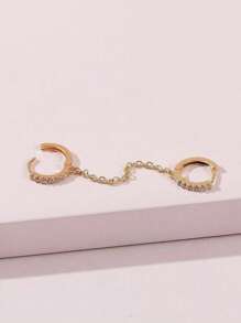 1 Máy Tính Mới Thời Trang Phong Cách Châu Âu Đơn Giản Dây Chuyền Tua Rua Kẹp Bông Tai Giọt Cho Nữ Làm Quà - Vàng - Xem 2