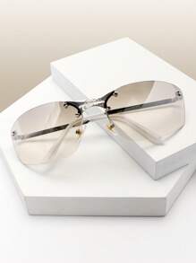 星星細節無框Y2K太陽眼鏡 - 漸層 - 查看 1