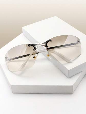 星星細節無框Y2K太陽眼鏡