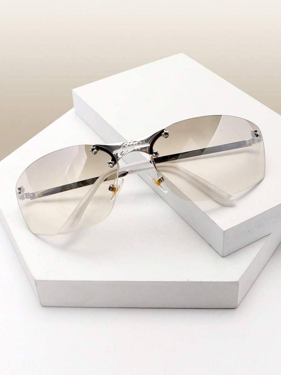 星星細節無框Y2K太陽眼鏡 - 漸層 - 查看 1