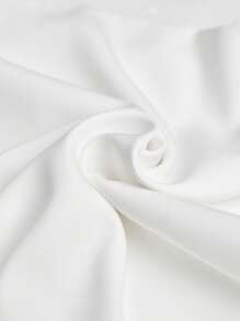 BizChic Split Hem Solid Skirt Workwear - White - View 9