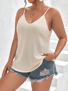 SHEIN Frenchy Plus Twist Back Cami Top