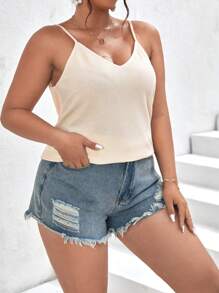 SHEIN Frenchy Plus Twist Back Cami Top