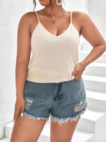 SHEIN Frenchy Plus Twist Back Cami Top