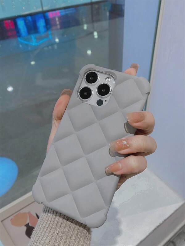 Solid Quilted Phone Case SHEIN UK