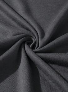 ROMWE MEN Grunge Punk 男士高街复古圆领套头背心，适合休闲日常穿着，春夏季 - 深灰色 - 查看 6