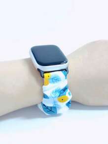 Correa de reloj compatible con Apple Watch con patrón de hoja Coletero - Multicolor - Ver 5