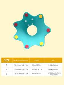 1pc Flower Shaped Pet Recovery Collar For Dog And Cat For Prevent Licking - Blue - View 3