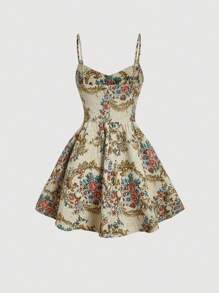 SHEIN MOD Floral Print Cami Dress - Multicolor - View 6