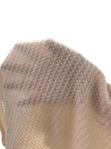 SHEIN VCAY Camiseta tejido waffle de manga mariposa - Albaricoque - Ver 6