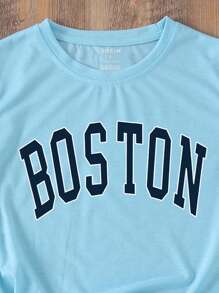 SHEIN LUNE Letter Graphic Tee