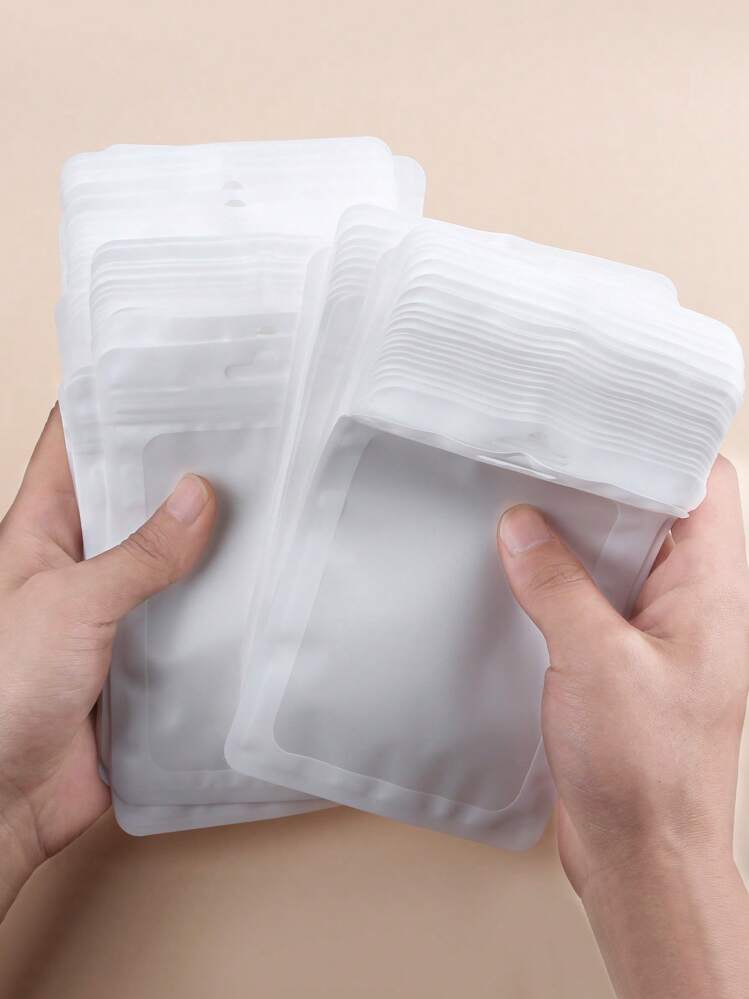 20 יח'\סט שקית ניתנת לסגירה עצמית לאחסון תכשיטים - בז' - ראה 6